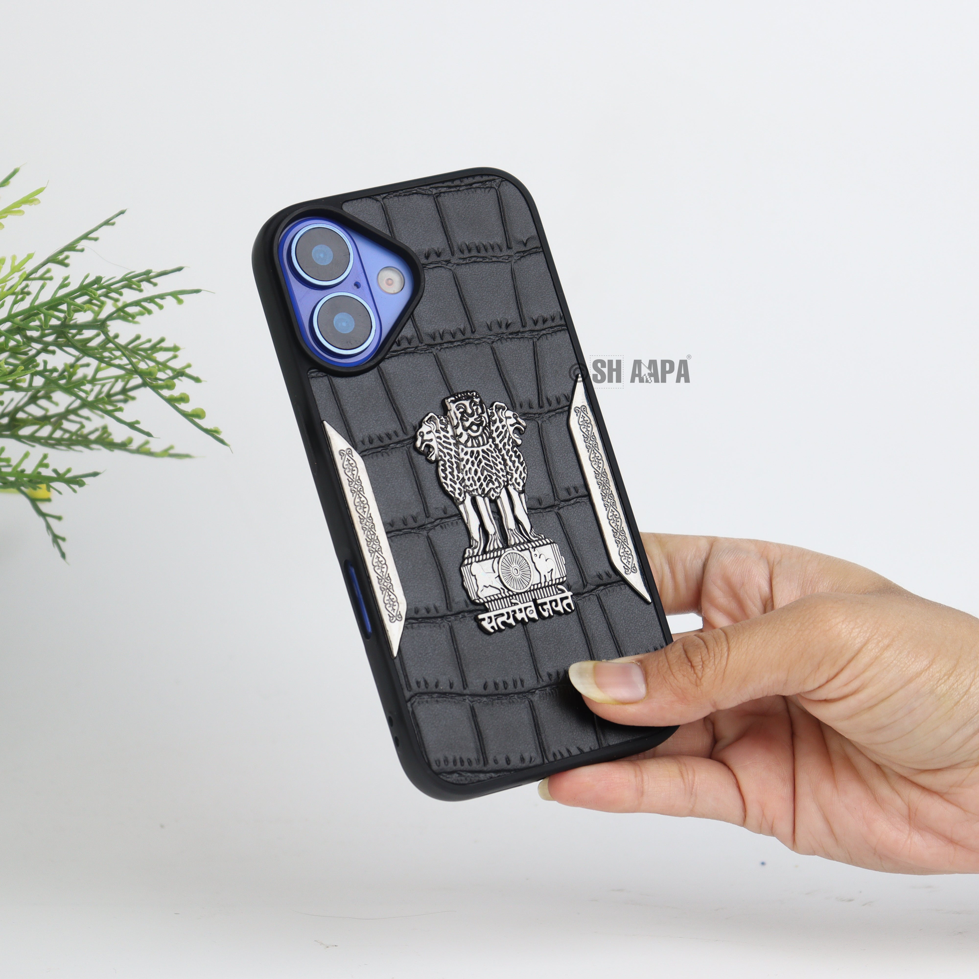 Satyamev Jayate Textured Leather Case - iPhone